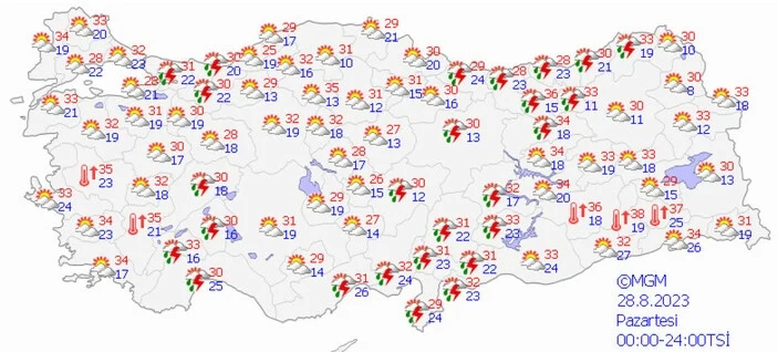 Meteoroloji'den Yağış Ve Kuvvetli Rüzgar Uyarısı