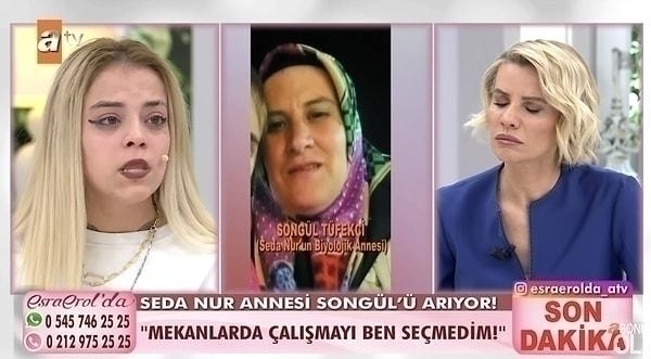 Esra Erol'da Seda Nur 18 Yaşında Pavyonda Çalıştığını Ve Kuma Verildiğin Anlattı!