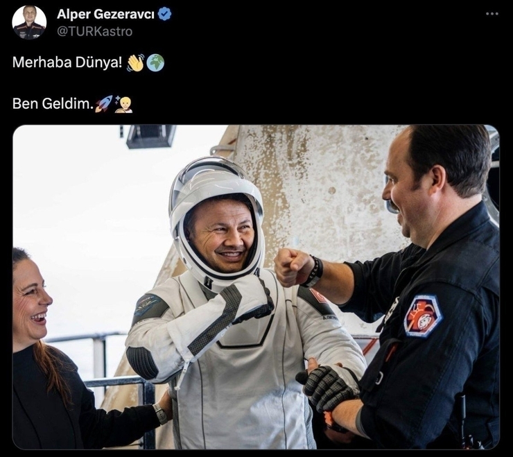 Türkiye'nin İlk Astronotu Alper Gezeravcı Dünyaya Döner Dönmez Paylaştı!