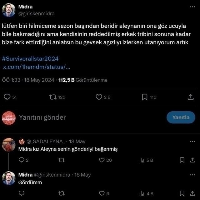 Aleyna'nın Hilmi Cem Hakkındaki Yorumu Gündemde