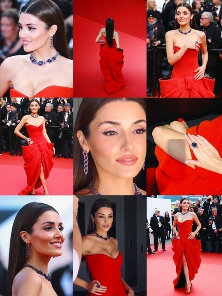 Hande Erçel, Cannes Film Festivali'nde Kırmızı Halıda!