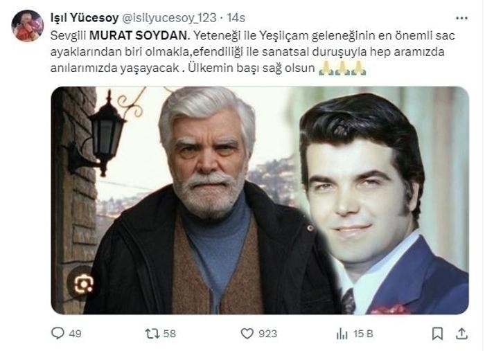 Türk Sinemasının Değerli İsmi Murat Soydan'ın Vefatı Sanat Camiasını Yasa Boğdu