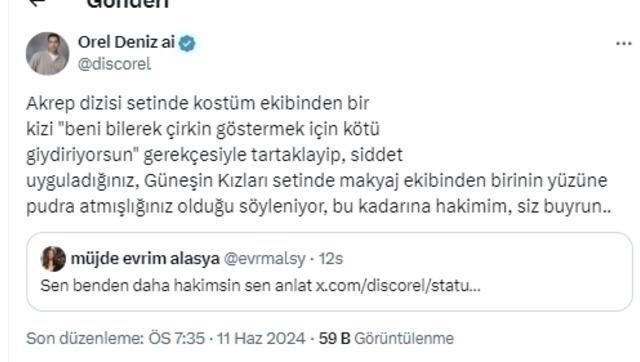 Evrim Alasya'nın Oyuncu Tokatladığı İddiaları Gündemde