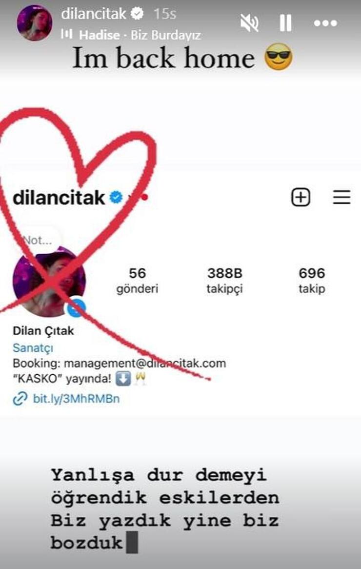 Dilan Çıtak, İbrahim Tatlıses soyadını Instagram'dan sildiğini duyurdu