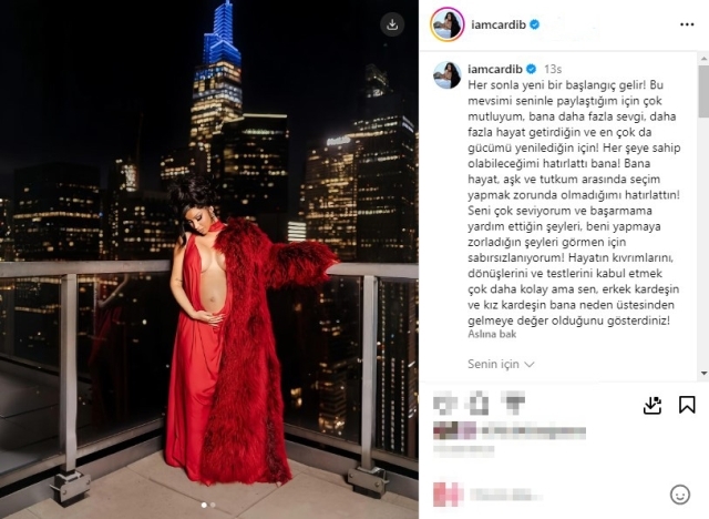 Cardi B., 7 yıllık eşi Offset'ten boşanma davası açtı ve hamile olduğunu duyurdu!