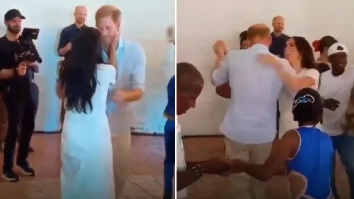 Meghan Markle ve Prens Harry Kolombiya'da Salsa Dansı Sırasında Tutkulu Bir Öpücük Paylaştı