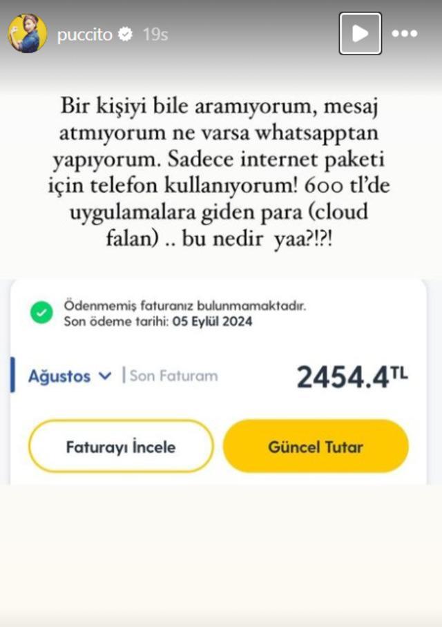 Pucca'nın 2454 TL'lik telefon faturası şoku! Sosyal medya fenomeni isyan etti!