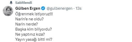 Narin Güran'ın Amcası Tutuklandı, Ünlü İsimlerden Tepkiler Çığ Gibi Büyüyor!