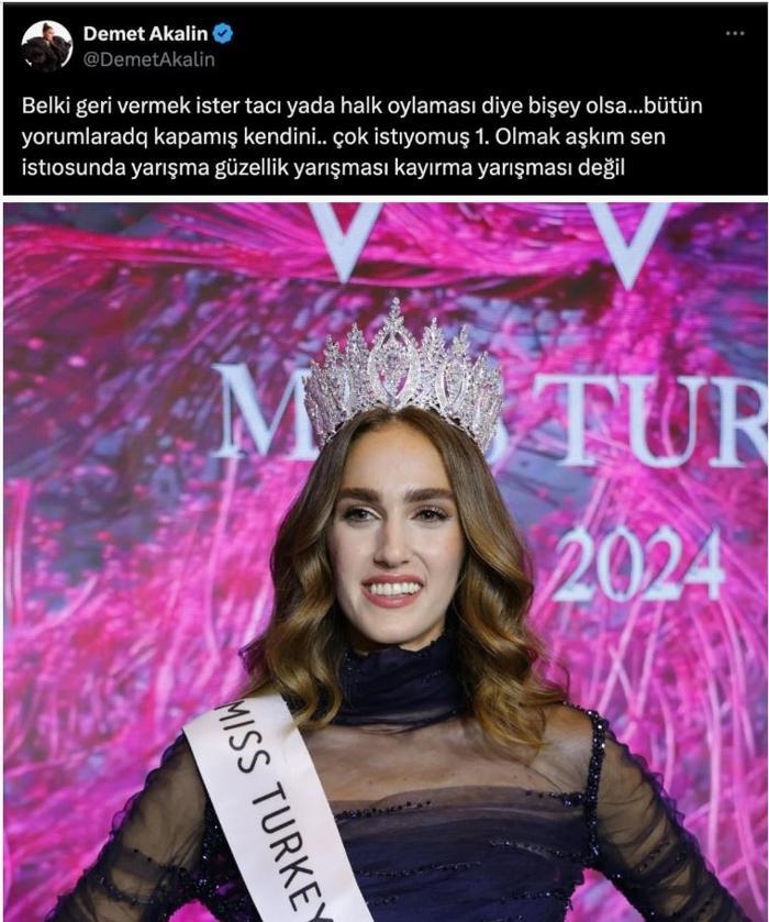 Demet Akalın'dan Miss Turkey 2024 birincisi İdil Bilgen'e sert eleştiri: Kayırma yarışması!