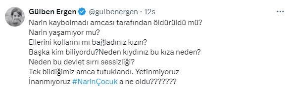 Narin Güran'ın Amcası Tutuklandı, Ünlü İsimlerden Tepkiler Çığ Gibi Büyüyor!