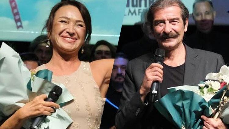 Altın Koza Film Festivali'nde Demet Akbağ ve Uğur Polat'a Onur Ödülü verildi