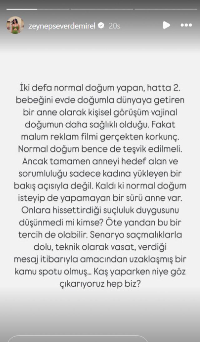 Sağlık Bakanlığı'nın Doğum Kampanyasına Tepki: Zeynep Sever'den Suçlayıcı Mesaj Eleştirisi