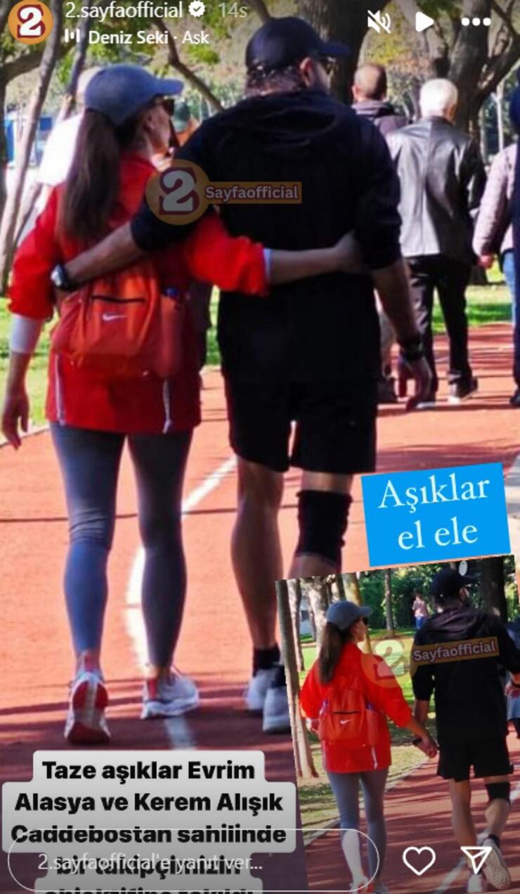 El Ele Yürüyüşte Aşklarını Açıklayan Evrim Alasya ve Kerem Alışık Caddebostan’da Görüntülendi