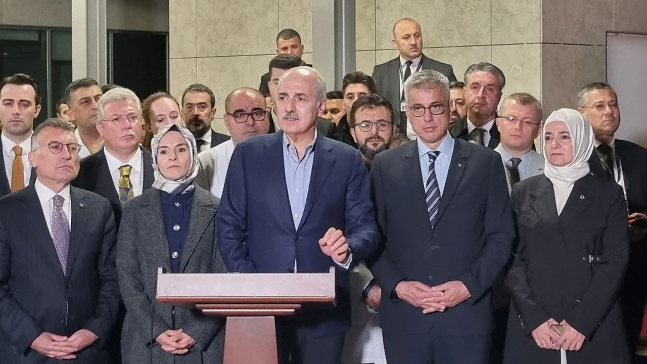 TBMM Başkanı Numan Kurtulmuş, terör saldırısında yaralananları ziyaret ettikten...