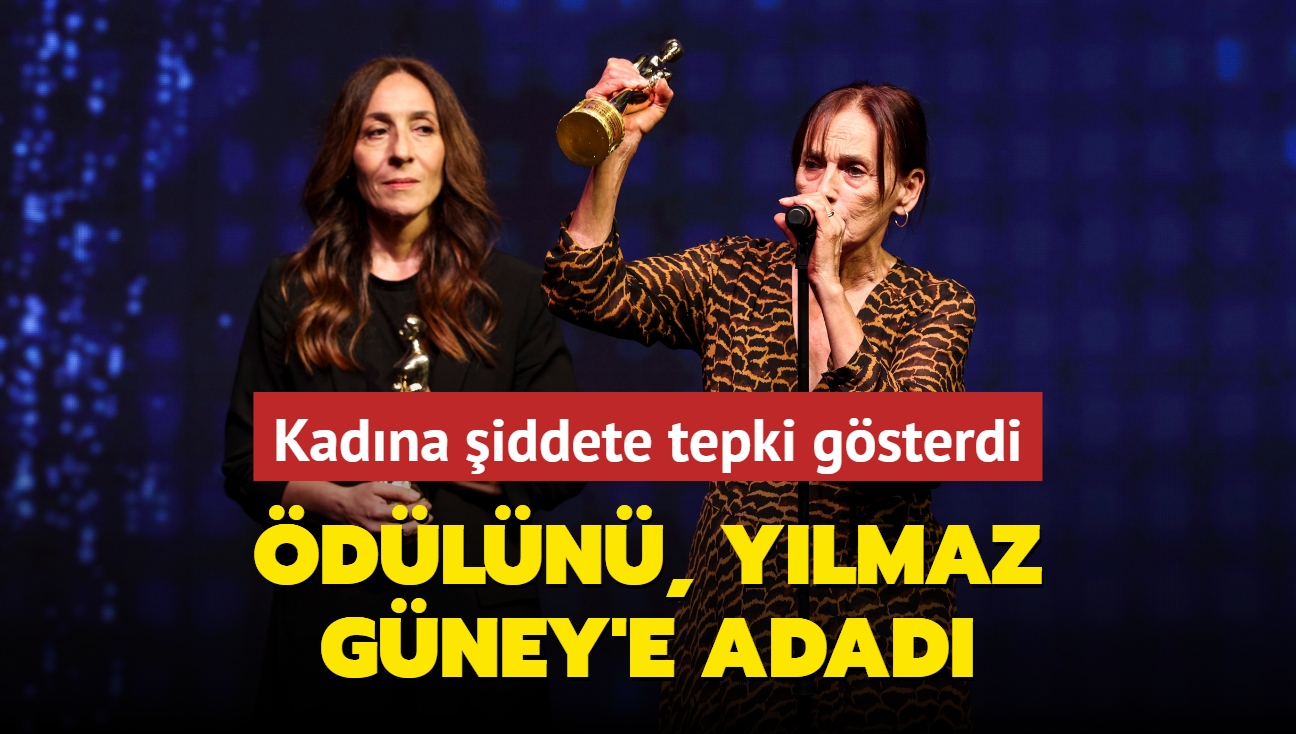 Nur Sürer, Antalya Altın Portakal Film Festivali'nde Kadına Şiddete Tepki Gösterdi!