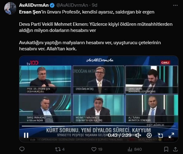 Mehmet Emin Ekmen'den Ersan Şen'e "Hesap Ver" Çıkışı!