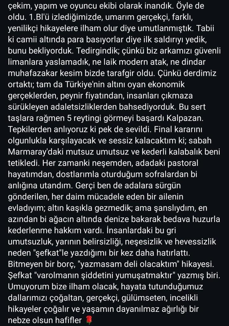 "Kalpazan Dizisine Erken Final Kararı, Senarist Spekülasyonlara Tepki Gösterdi!"