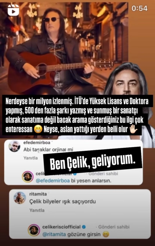 Çelik Erişçi, sosyal medyada esprili yorumlara mizahi yanıt vererek ilgi alanlarını sorguladı