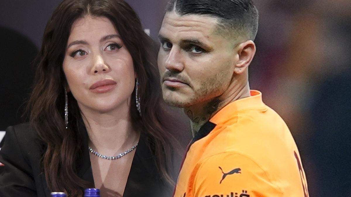 Galatasaray'ın yıldız futbolcusu Icardi, boşanma sürecindeki eşi Wanda...