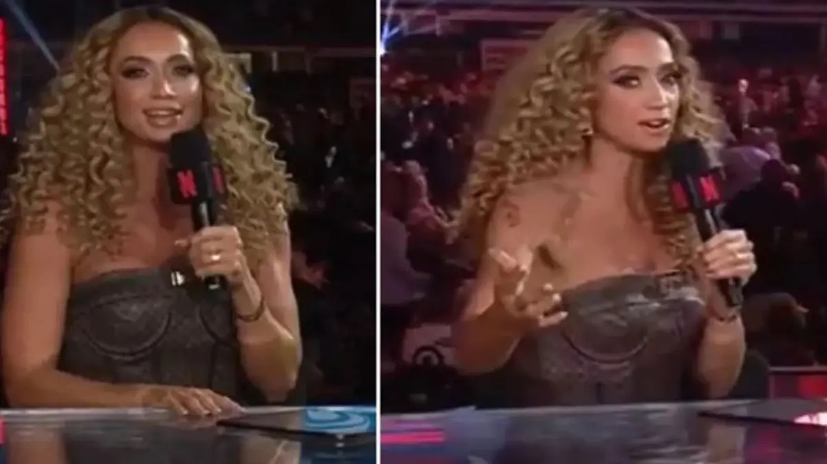 Kate Abdo'nun Mike Tyson ve Jake Paul maçındaki şık kıyafeti sosyal medyada olay oldu