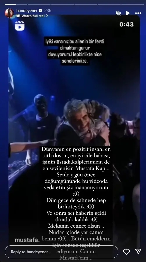 Mustafa Kap, Hande Yener konserinin ardından fenalaşarak hayatını kaybetti