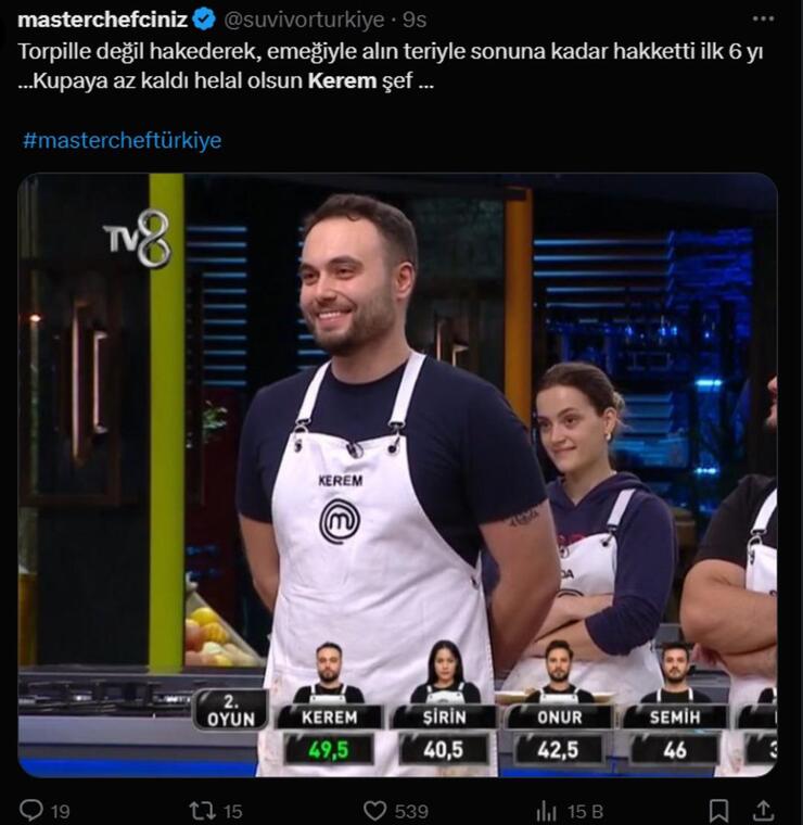 MasterChef'te İkinci Ceketi Giyen Kerem Sosyal Medyada Tartışmalara Yol Açtı