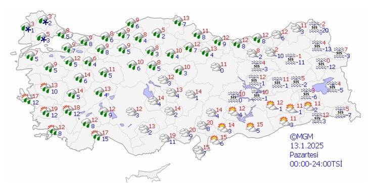 İstanbul için sağanak yağış uyarısı yapıldı, yurt genelinde sis ve buzlanma etkili olacak!