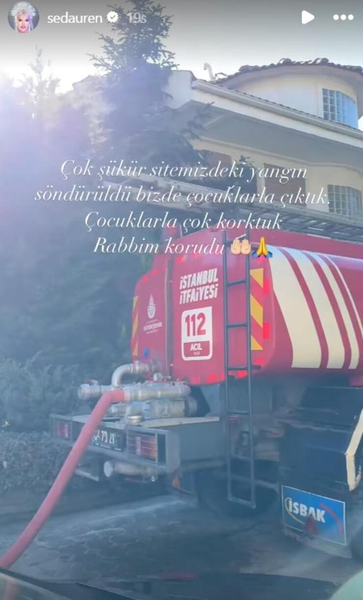 Ünlü isimlerin oturduğu lüks sitede çıkan yangın paniği! Seda Üren ve Dilan Polat sosyal medyada paylaştı!