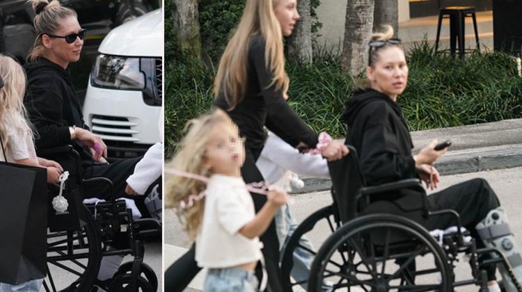 Anna Kournikova'nın sakin hayatı: Tekerlekli sandalyede alışverişe çıktı