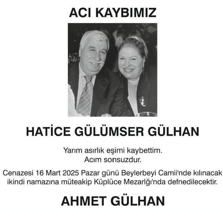 Gülümser Gülhan'ın Ardından Sinema Dünyasında Büyük Üzüntü